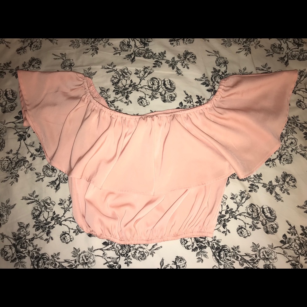Peachy Ruffle Crop Top